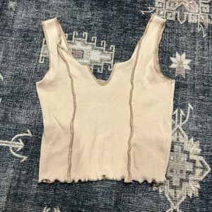 PACSUN Cropped Ribbed Tank Top